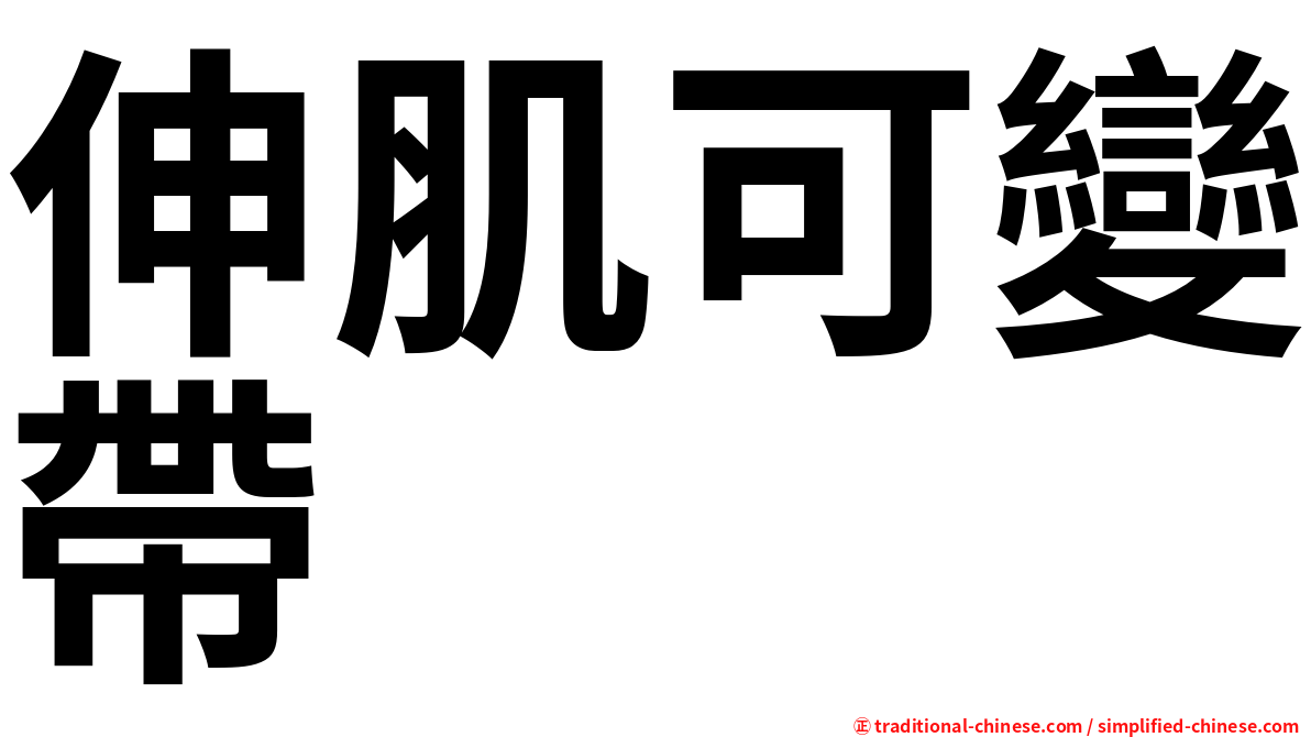 伸肌可變帶