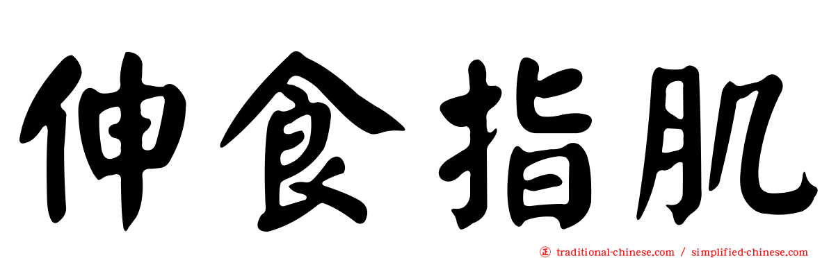 伸食指肌