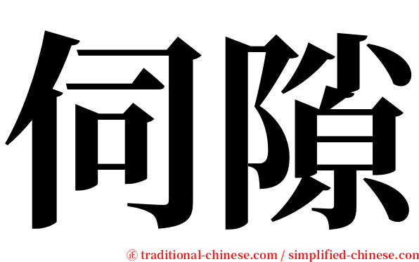 伺隙 serif font