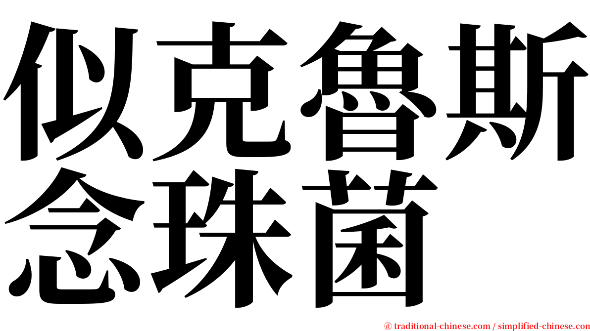 似克魯斯念珠菌 serif font