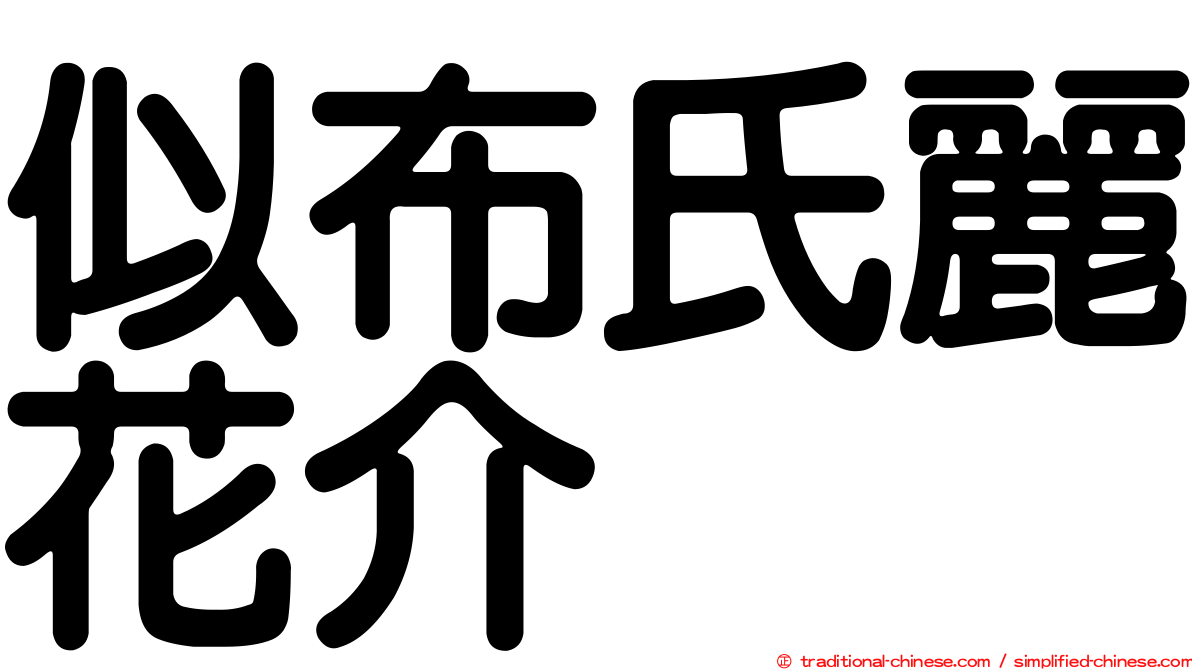 似布氏麗花介