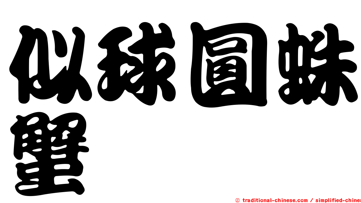 似球圓蛛蟹