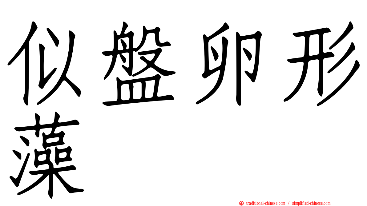 似盤卵形藻