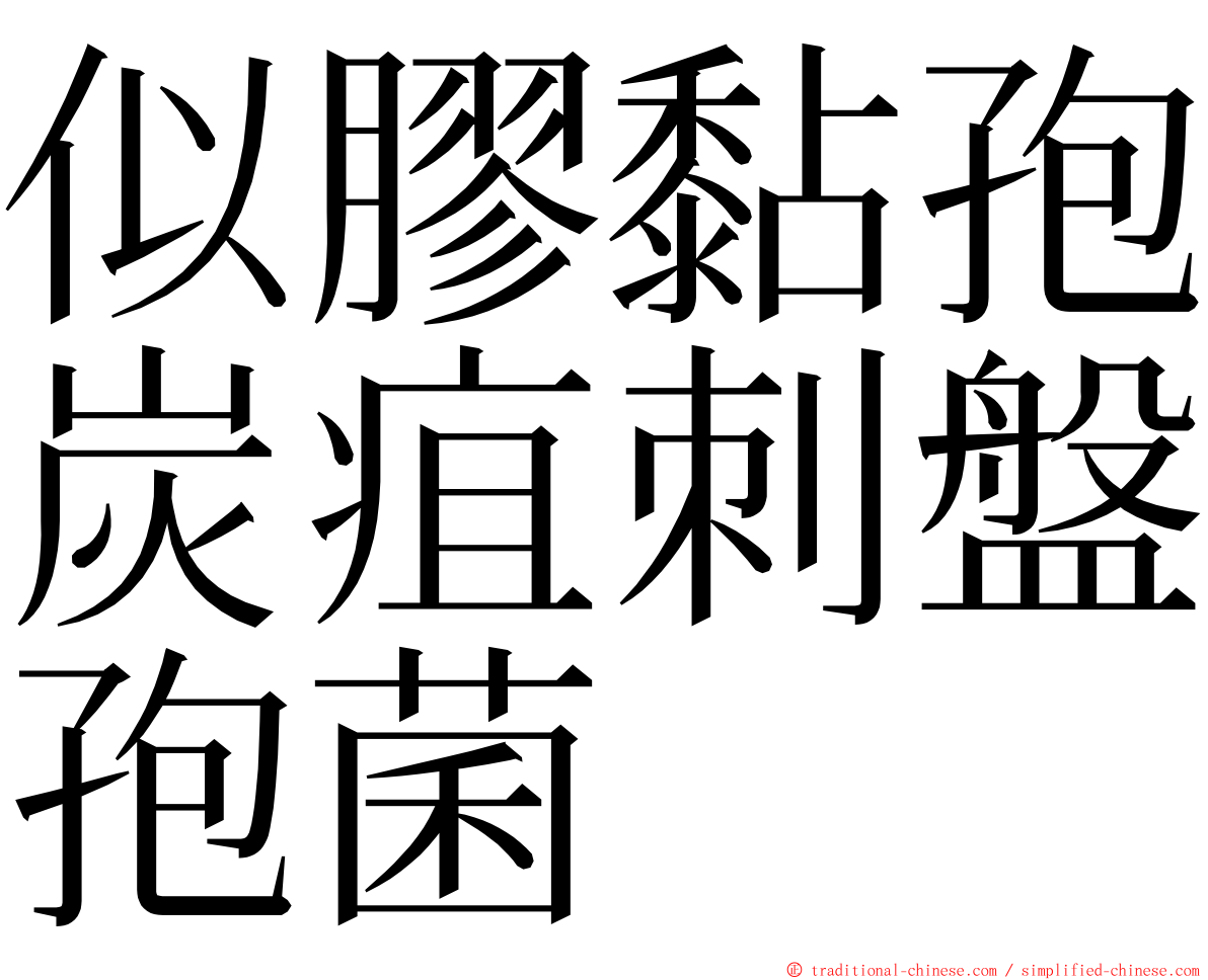似膠黏孢炭疽刺盤孢菌 ming font