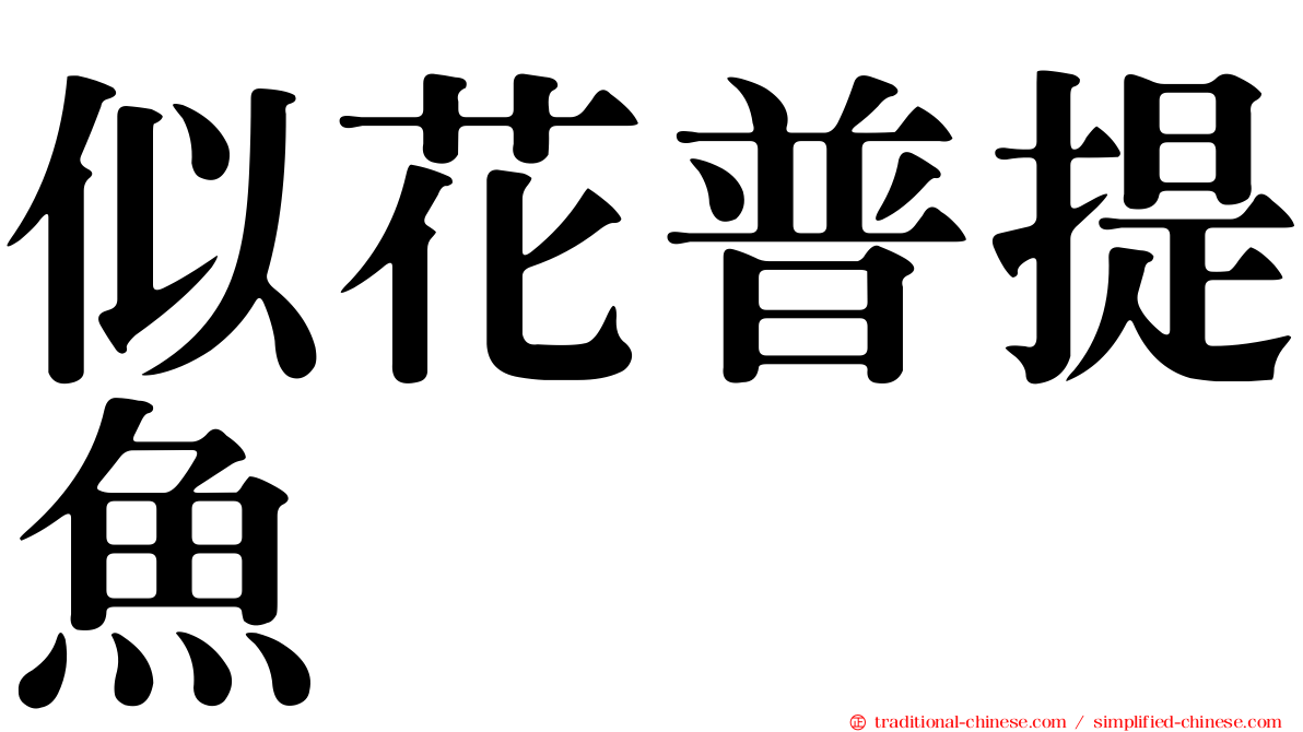 似花普提魚