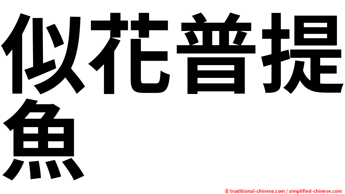 似花普提魚