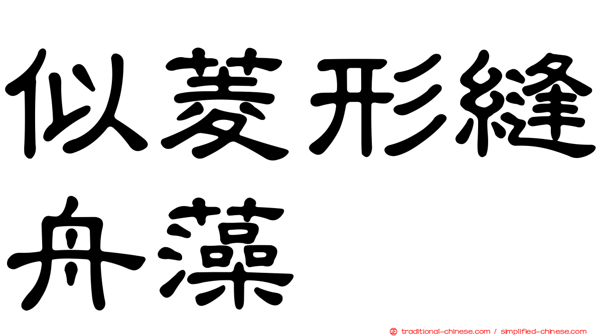 似菱形縫舟藻