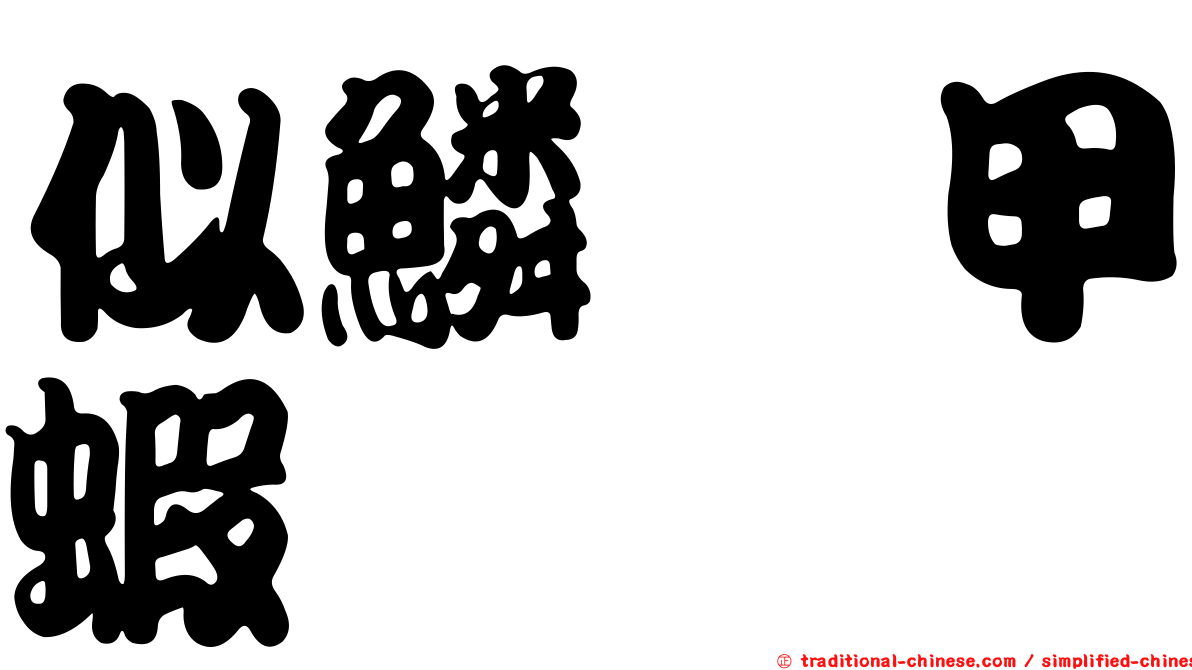 似鱗鎧甲蝦