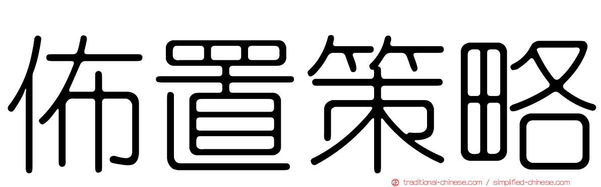 佈置策略
