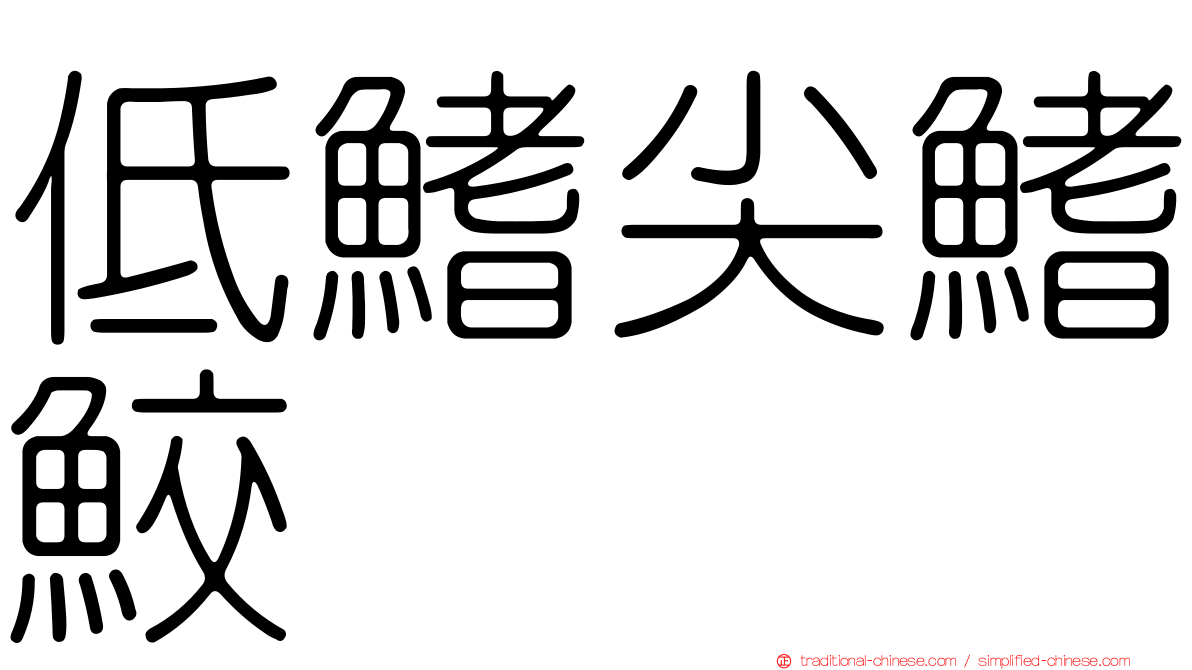 低鰭尖鰭鮫