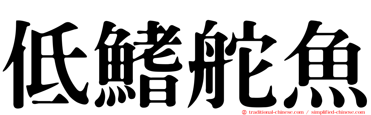 低鰭舵魚