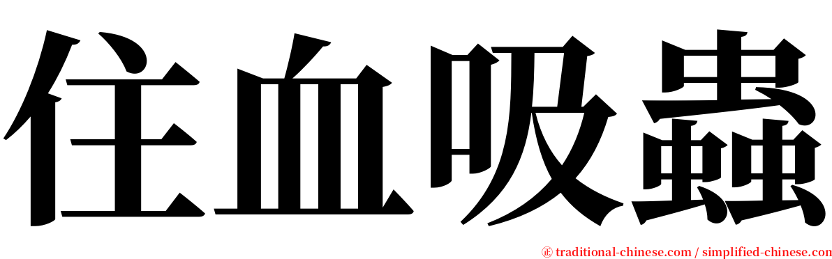 住血吸蟲 serif font