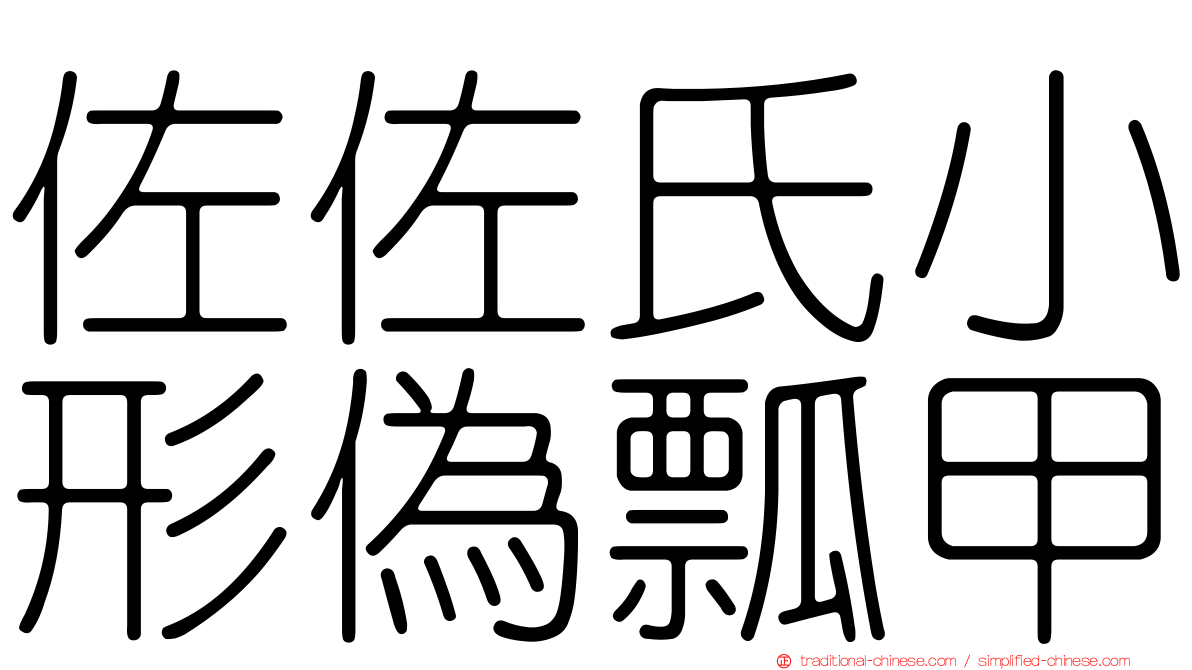 佐佐氏小形偽瓢甲