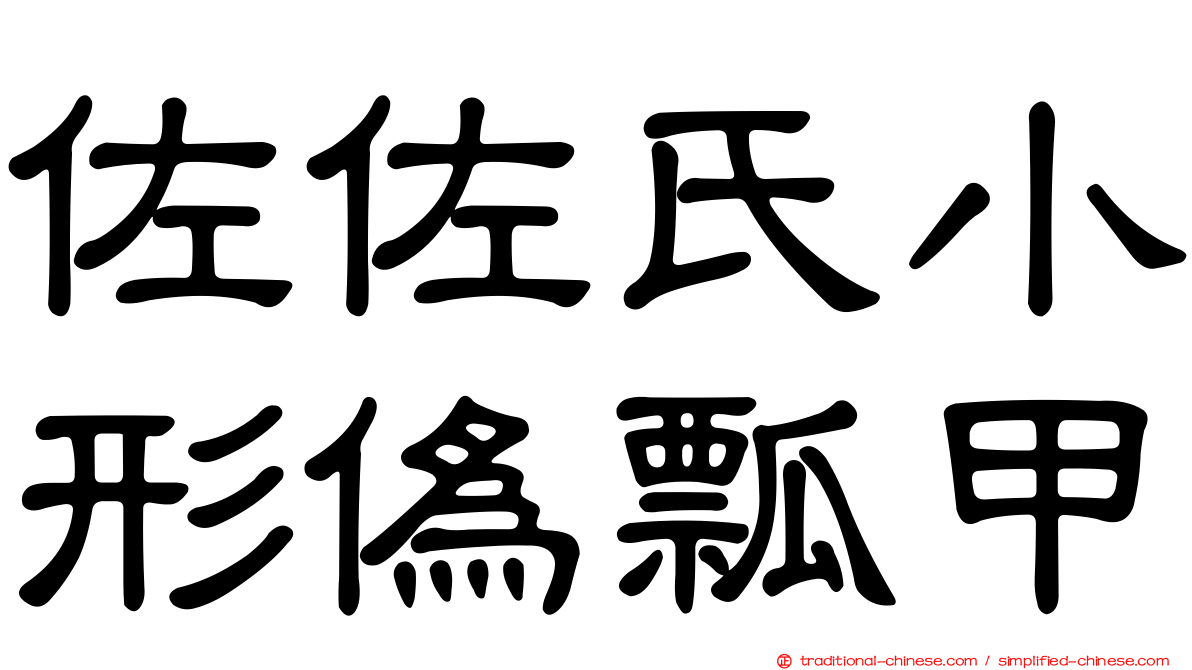 佐佐氏小形偽瓢甲
