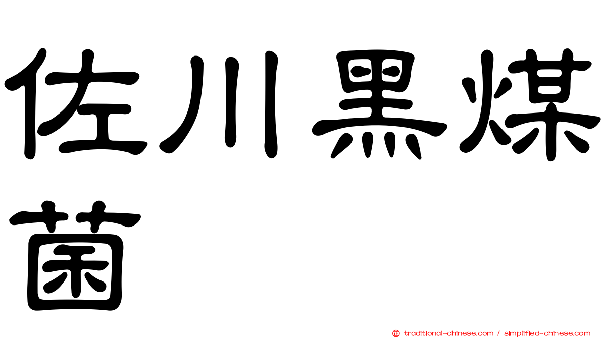 佐川黑煤菌