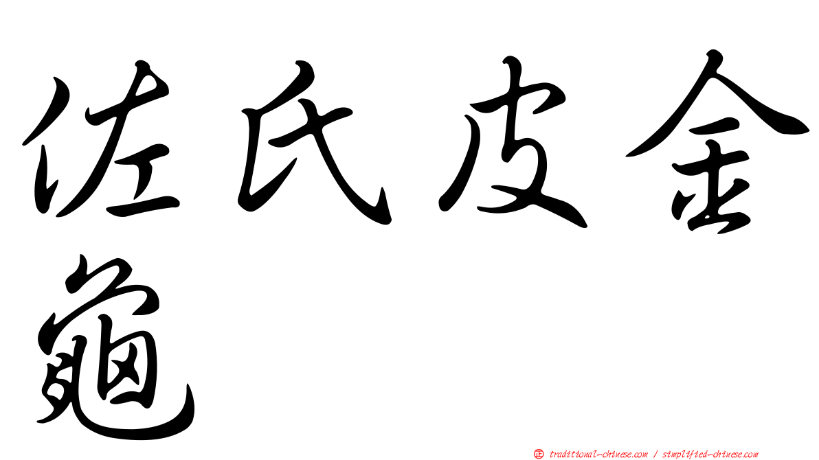 佐氏皮金龜