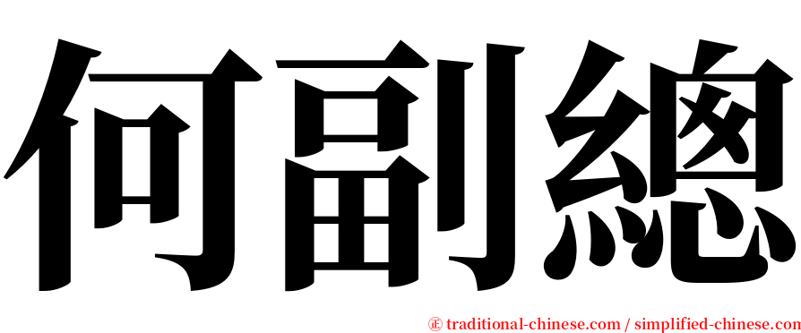 何副總 serif font