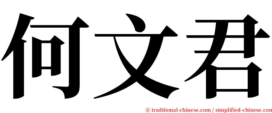 何文君 serif font