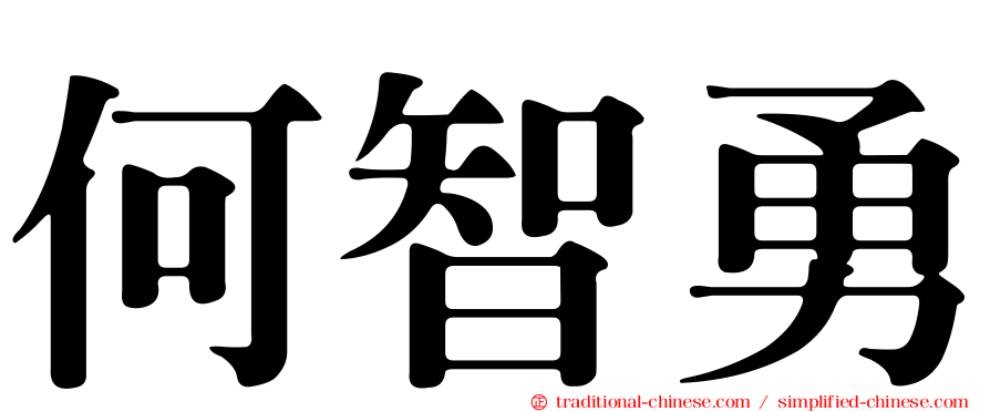 何智勇