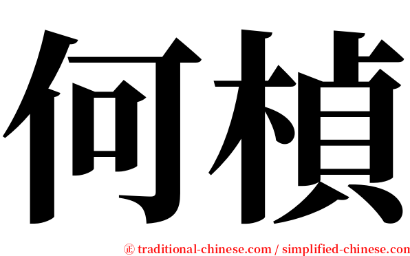 何楨 serif font