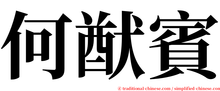 何猷賓 serif font
