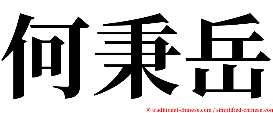 何秉岳 serif font