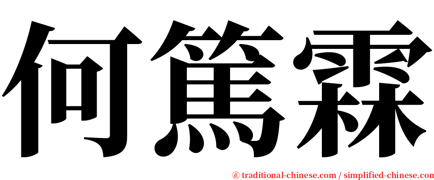 何篤霖 serif font