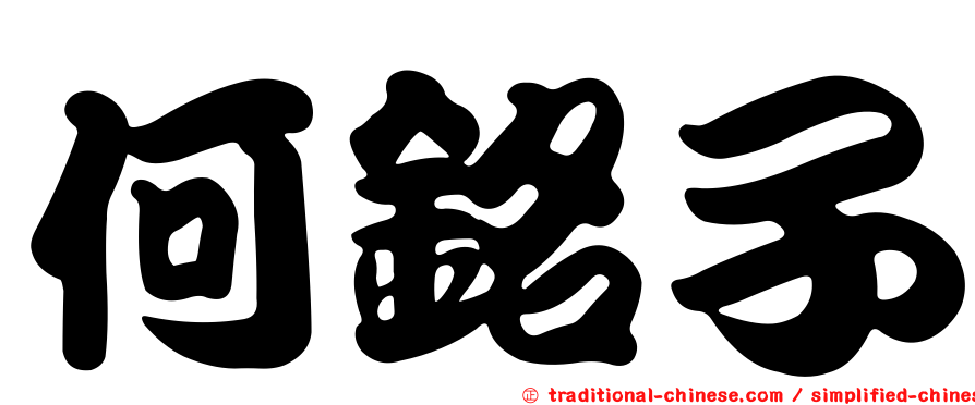 何銘子