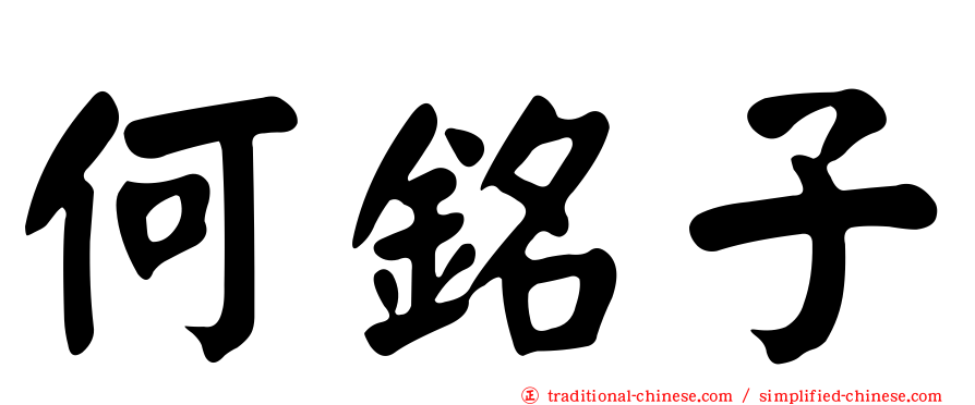 何銘子