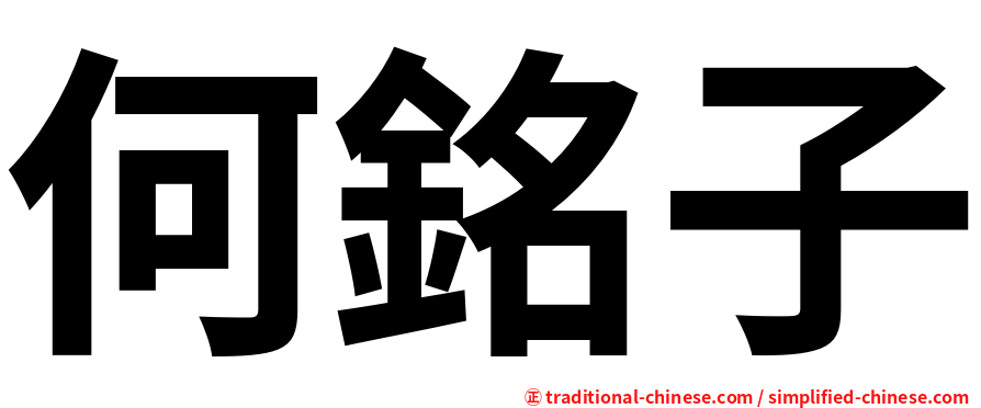 何銘子