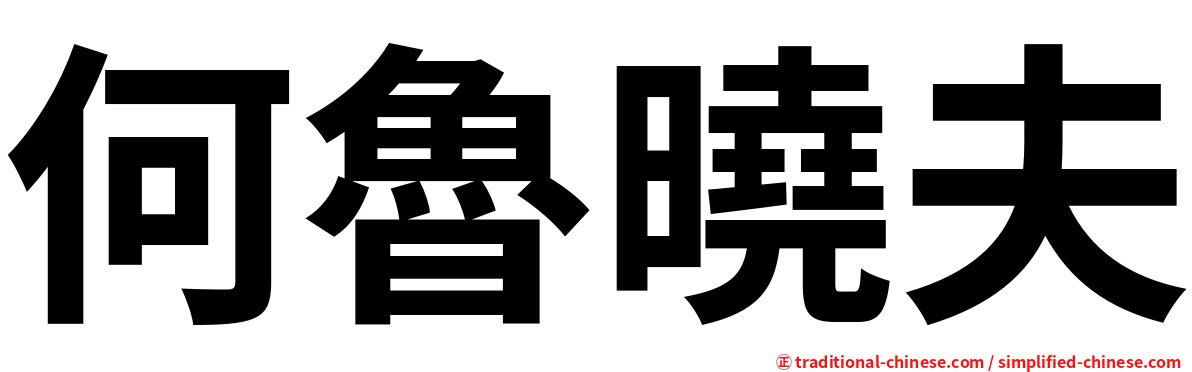 何魯曉夫