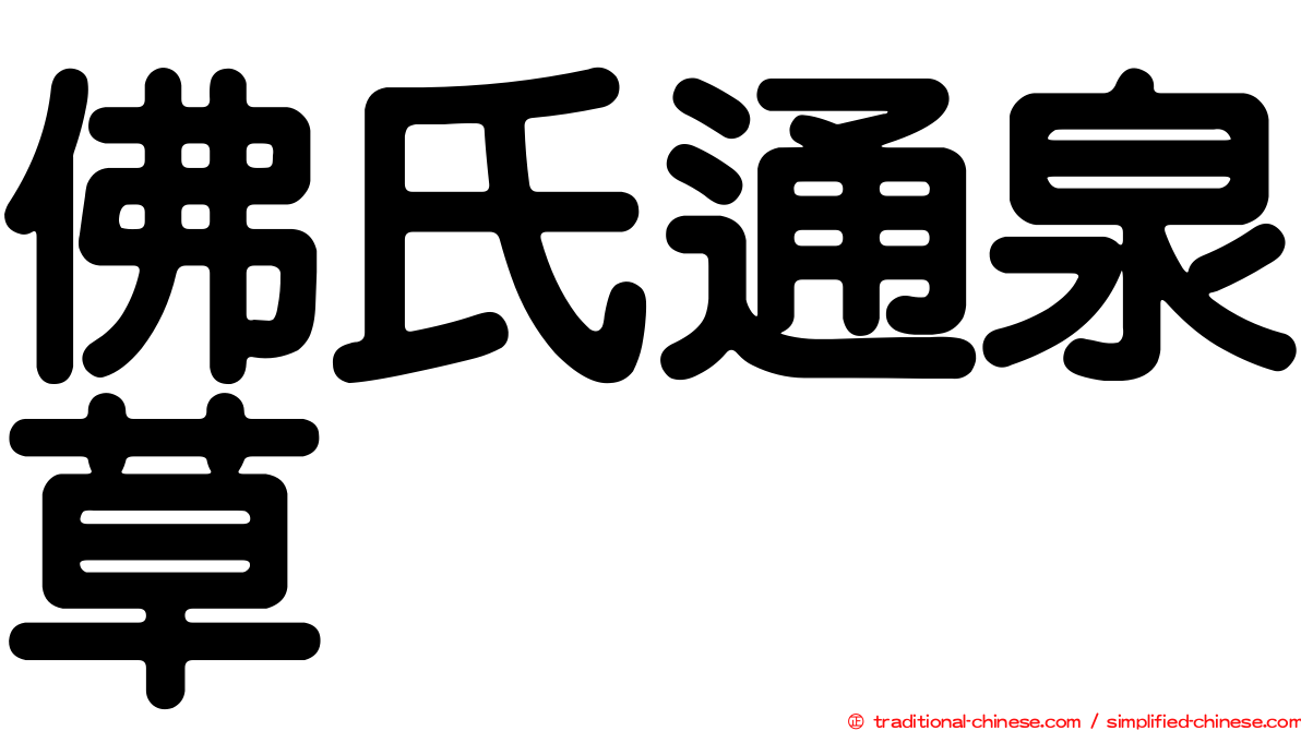 佛氏通泉草