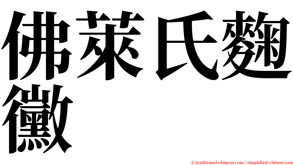 佛萊氏麴黴 serif font