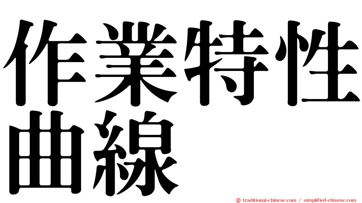 作業特性曲線