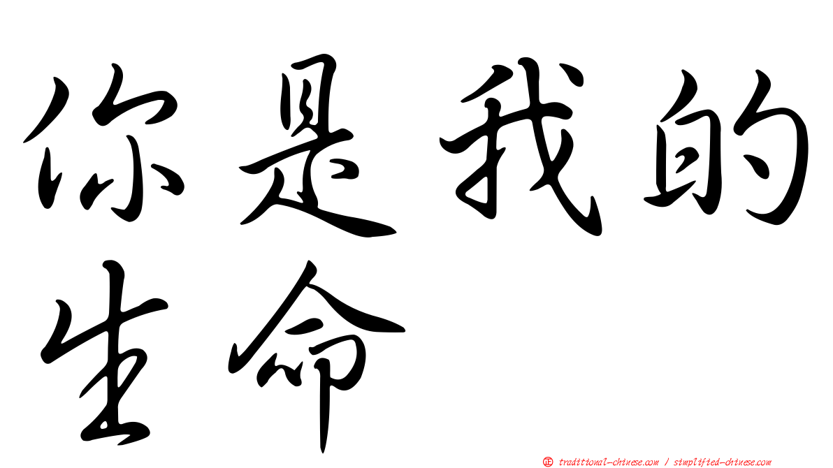 你是我的生命
