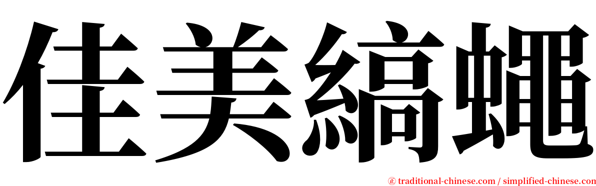 佳美縞蠅 serif font