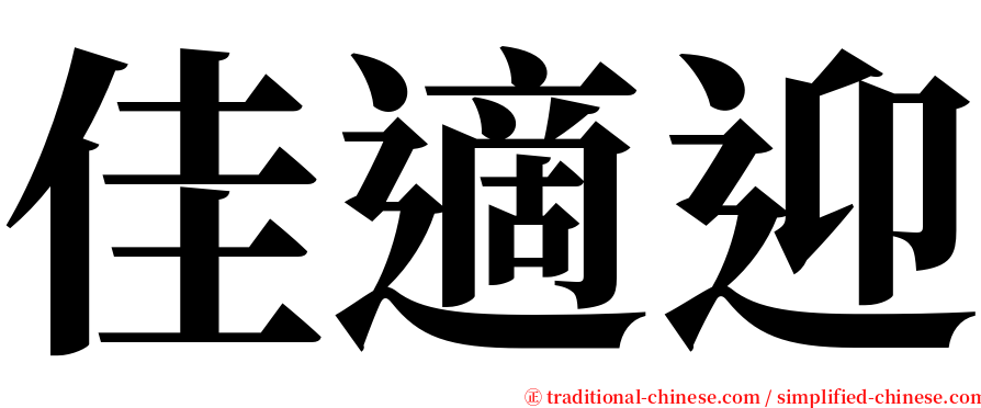 佳適迎 serif font
