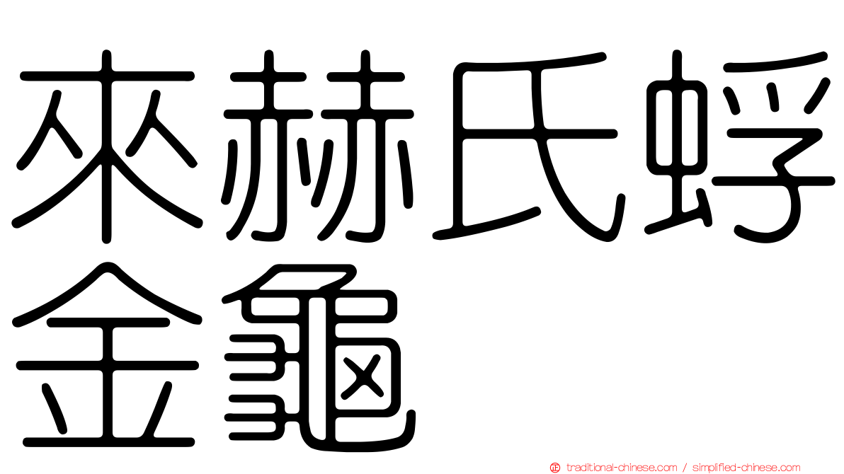 來赫氏蜉金龜