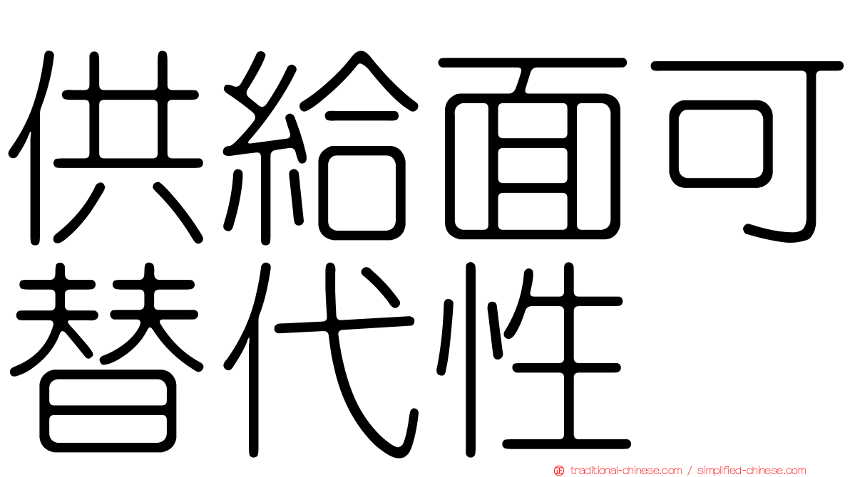 供給面可替代性