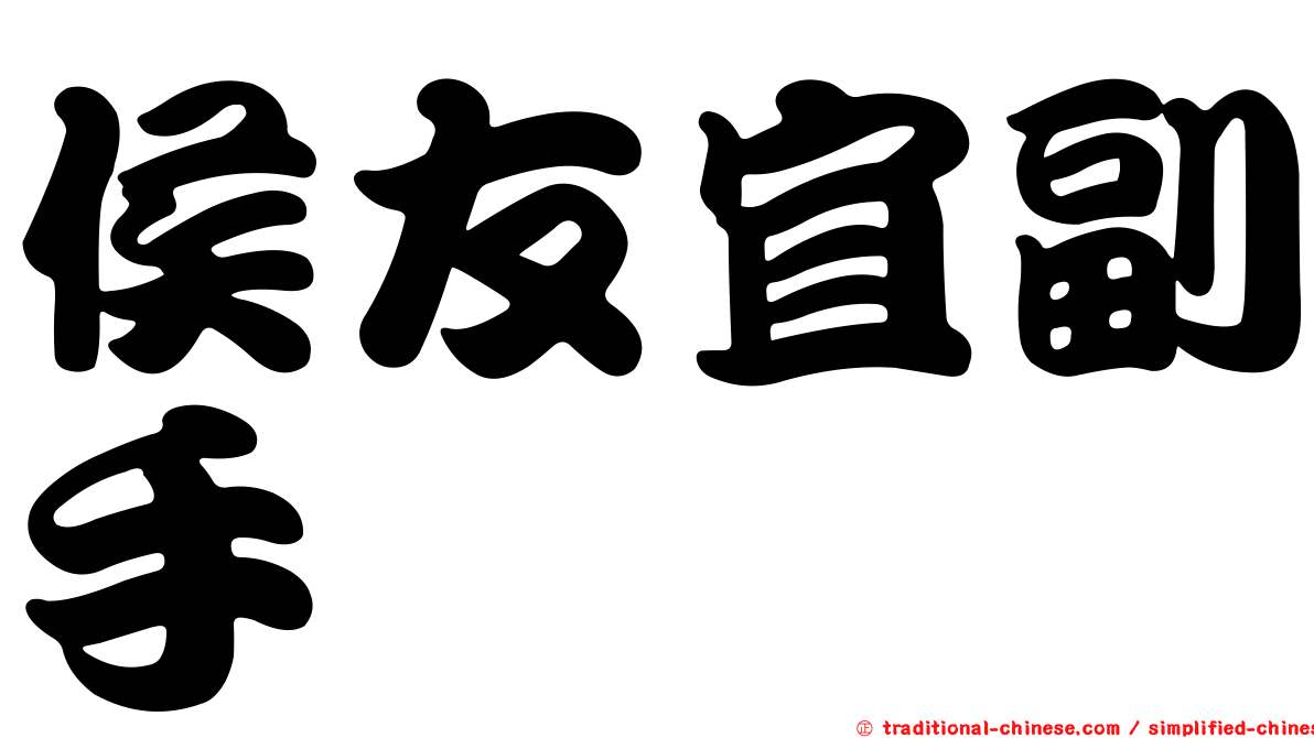 侯友宜副手