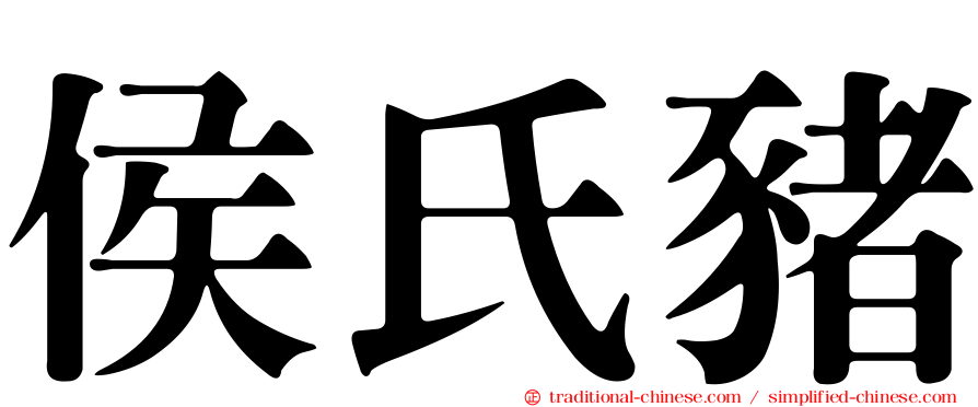 侯氏豬