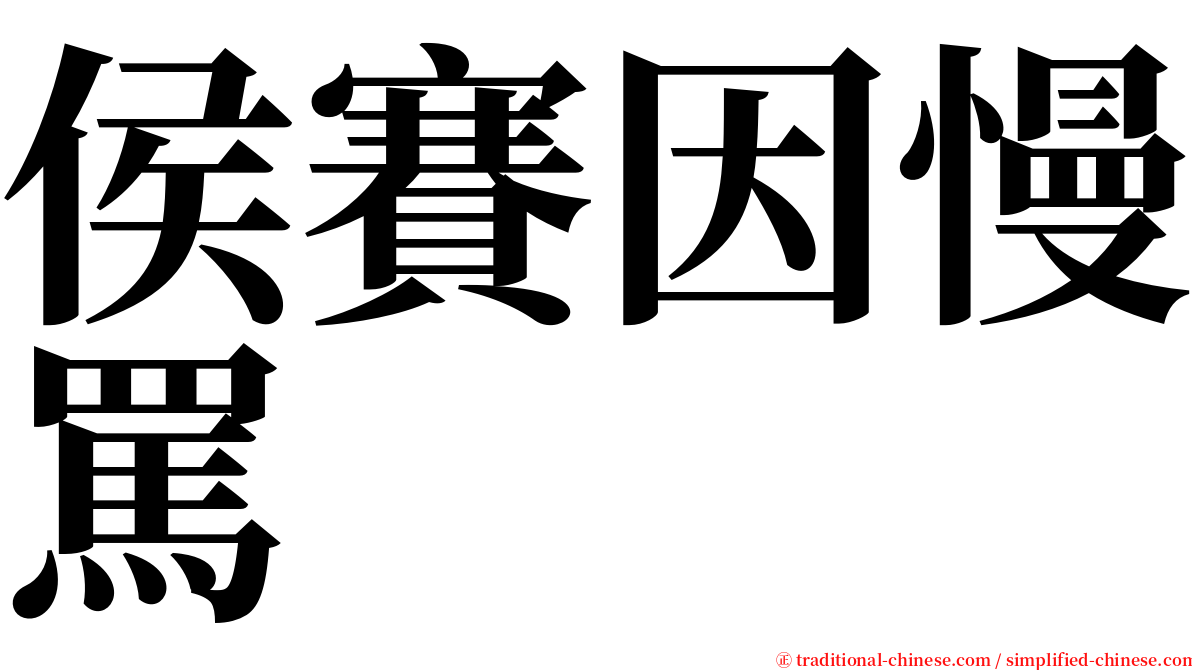 侯賽因慢罵 serif font