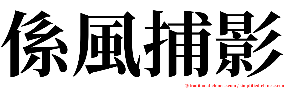 係風捕影 serif font