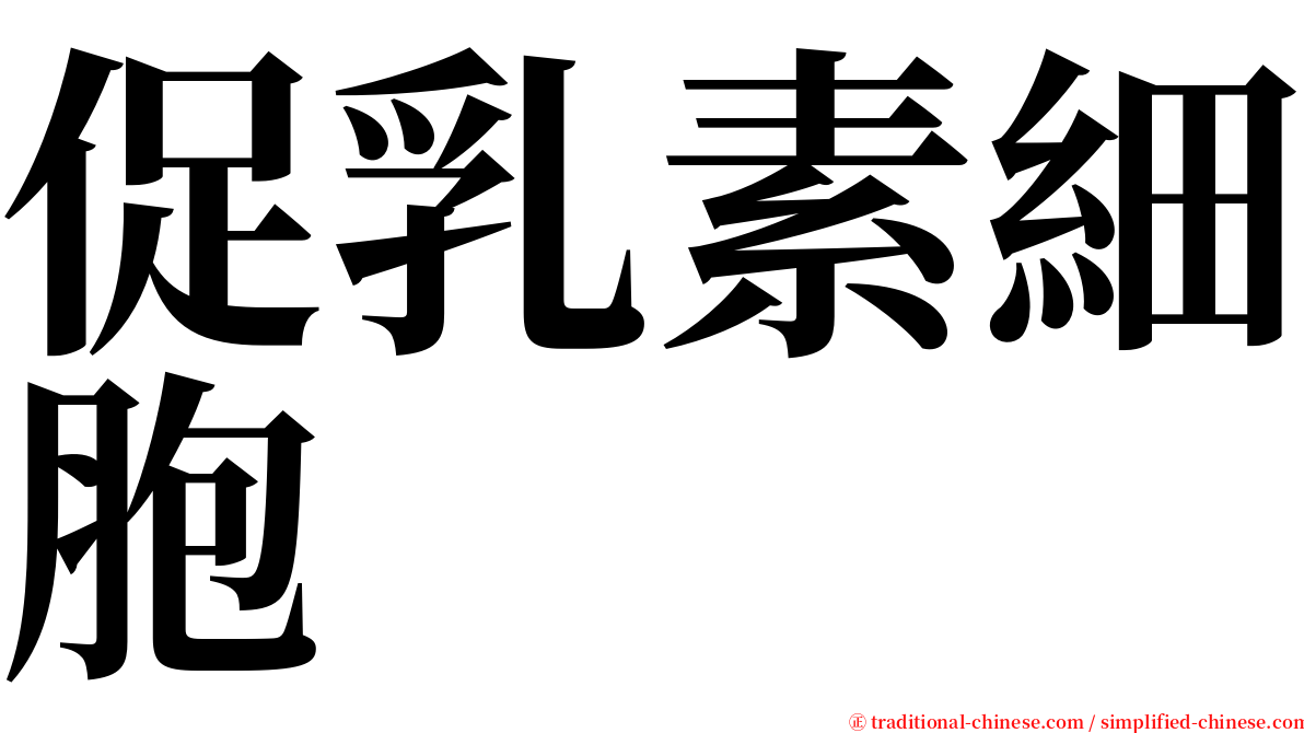促乳素細胞 serif font