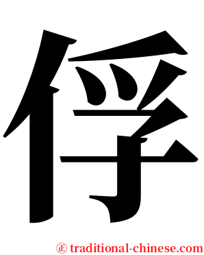 俘 serif font