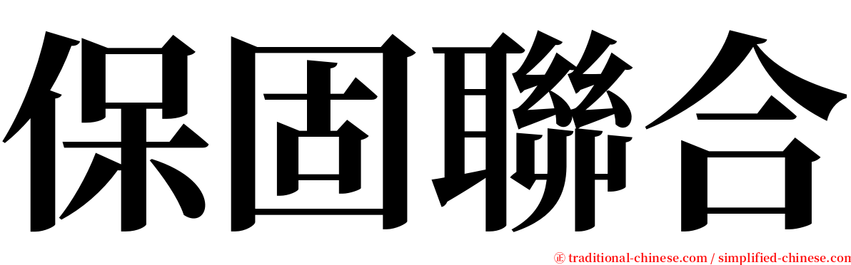 保固聯合 serif font