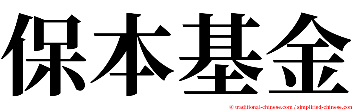 保本基金 serif font