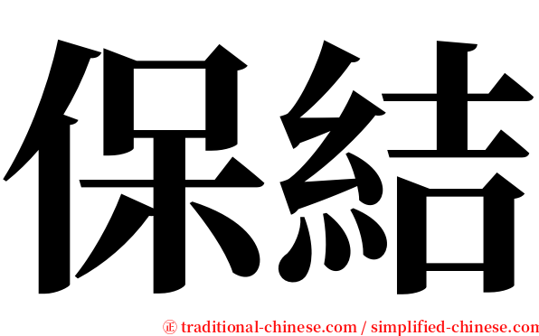 保結 serif font