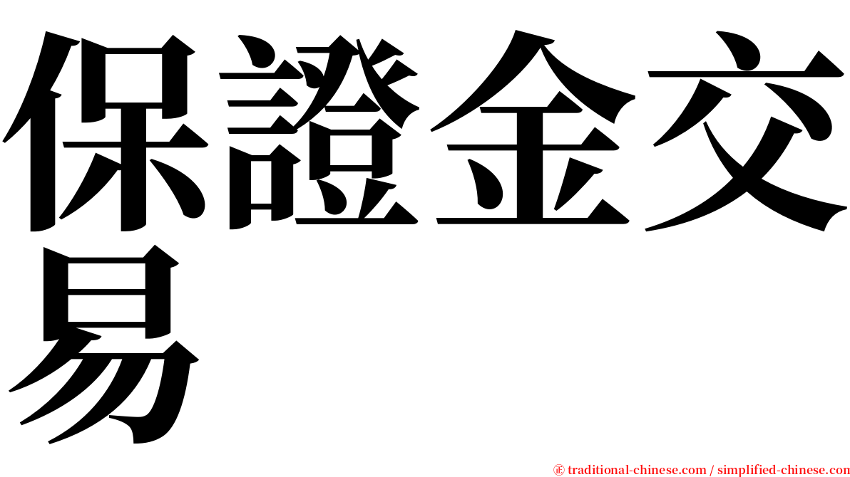 保證金交易 serif font