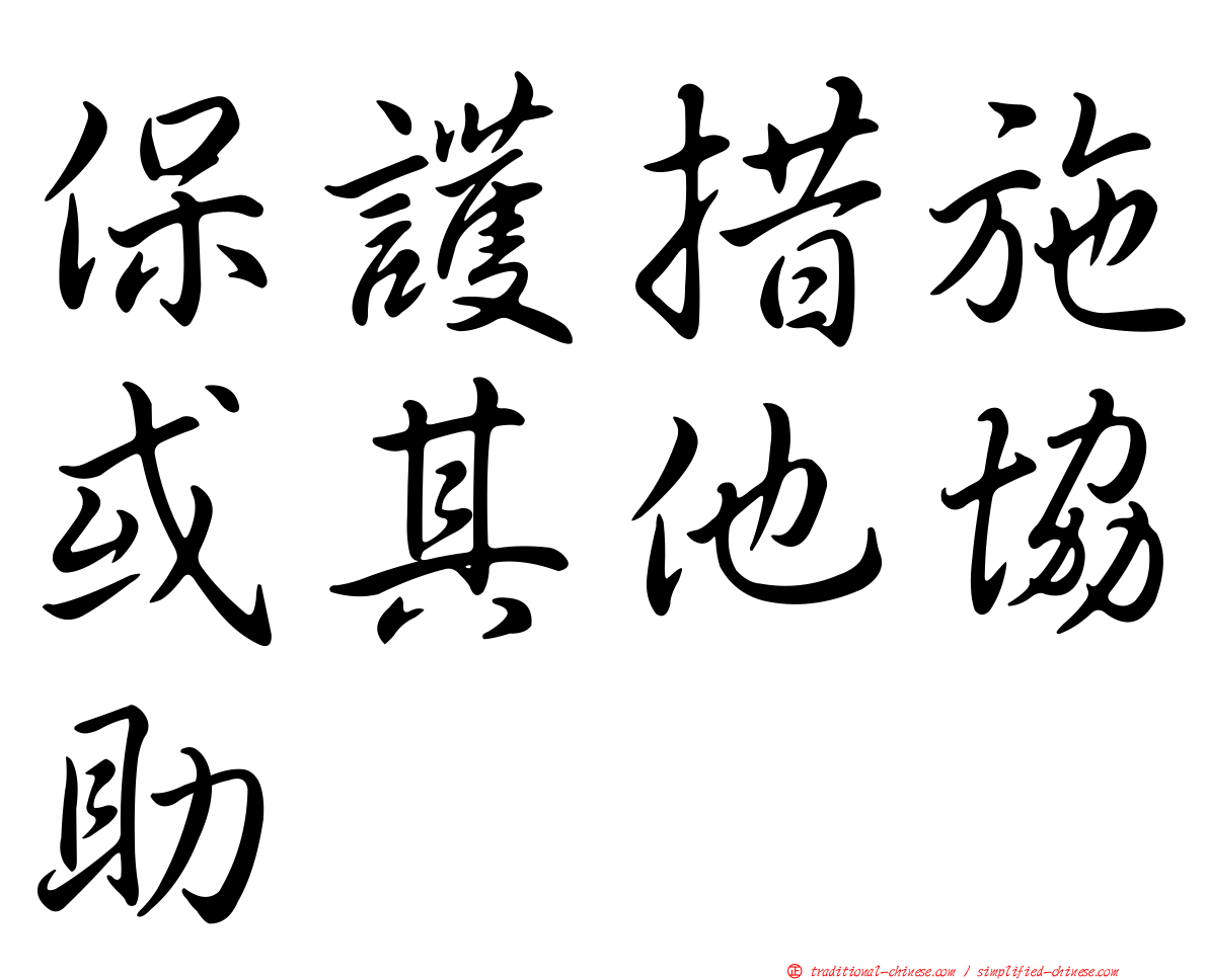 保護措施或其他協助